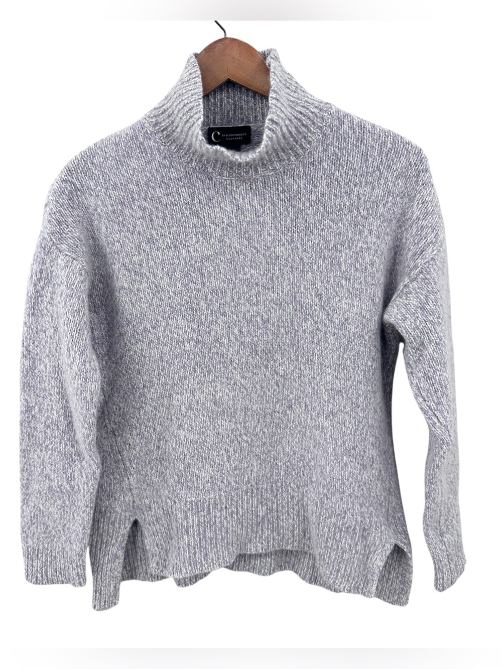 C BY BLOOMINGDALES Cashmere Sweater Turtleneck Wool Damaged